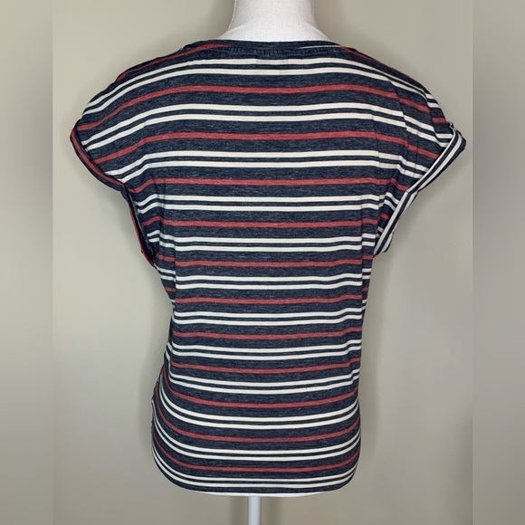 Lucky Brand Stripe Short Sleeve Tshirt Women Small - Picture 2 of 7